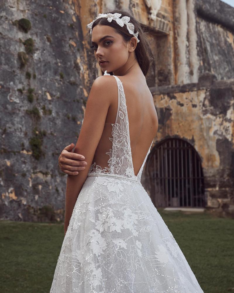 123101 sexy backless wedding dress with lace and v neckline4